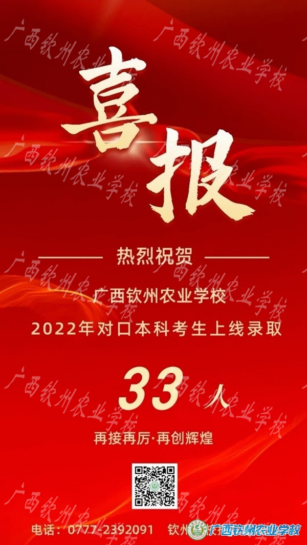 2022年广西本科对口中职招生录取喜报