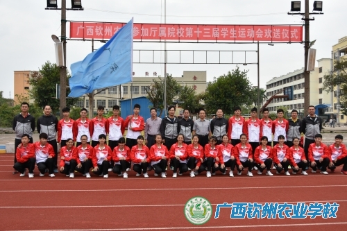 我校举行参加厅属院校第十三届学生运动会出征欢送仪式