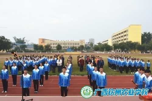 我校举行新升旗台启用暨元旦升国旗仪式