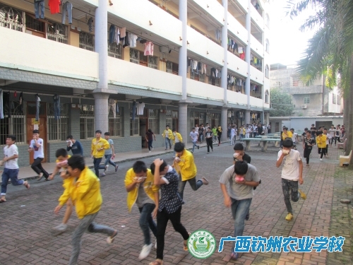 我校举行消防安全应急演练