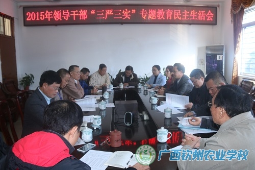 我校领导班子召开“三严三实”专题民主生活会