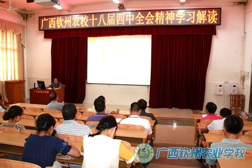 我校举行十八届四中全会精神解读专题讲座