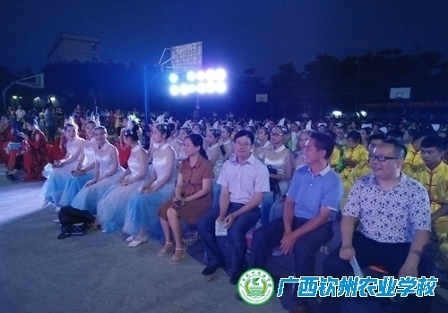 我校师生到那蒙中学参加中职招生宣传晚会