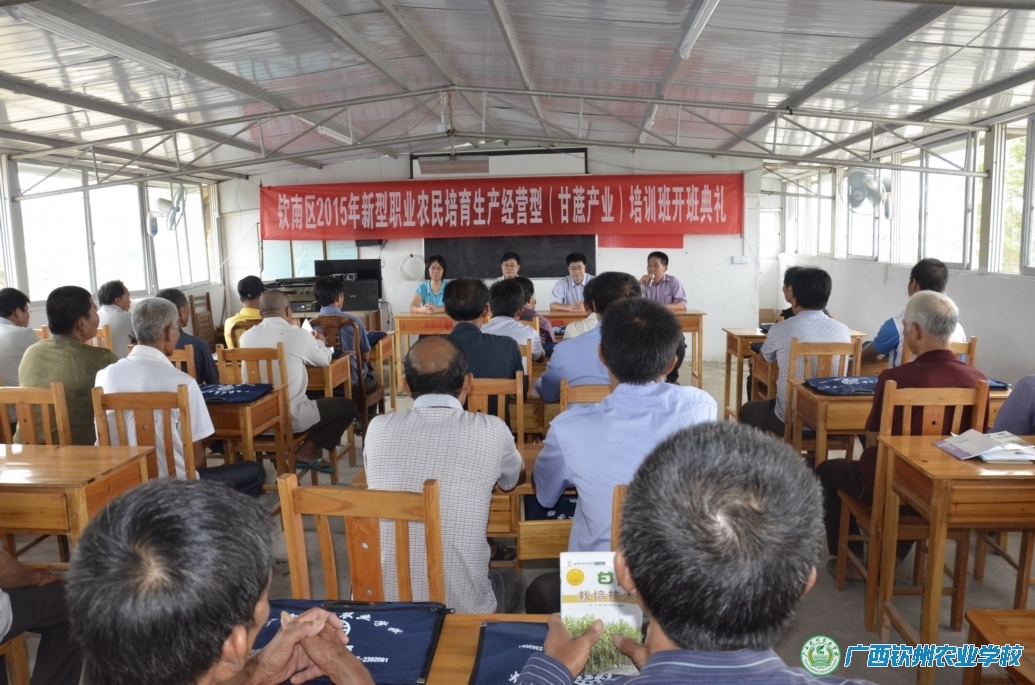 我校圆满完成2015年钦南区第二期新型职业农民培育生产经营型（甘蔗产业）培训班培训工作