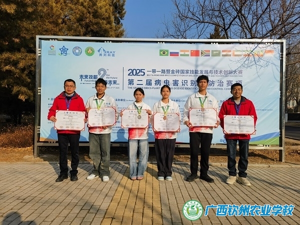 我校师生在2025一带一路暨金砖国家技能发展与技术创新大赛第二届病虫害识别与防治赛项中取得佳绩