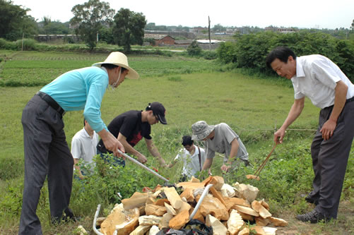 我校积极参与“魅力钦州•清洁乡村”大整治活动