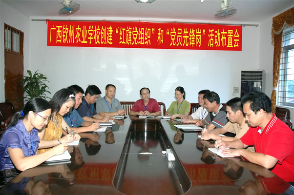 我校开展创建 “红旗党组织”和“党员先锋示范岗”活动布置会