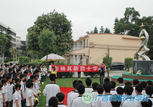 我校举行缅怀校友杨其新烈士活动