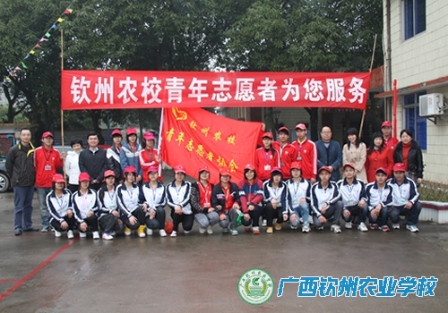 我校志愿者参加钦州市学雷锋志愿服务日活动