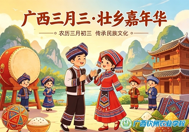 【家校共育】不负壮乡好时节 心向暖阳度假期 ——广西钦州农业学校2026年“三月三”假期心理健康指南