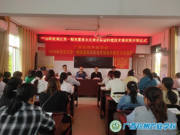 育好一批“新农人” 赋能一方椒产业——钦州市钦南区2026年高素质农民培育辣椒种植技术培训班圆满结业